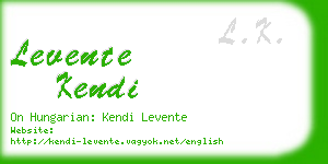 levente kendi business card